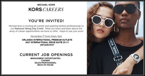 Michael Kors hiring Shop Manager 